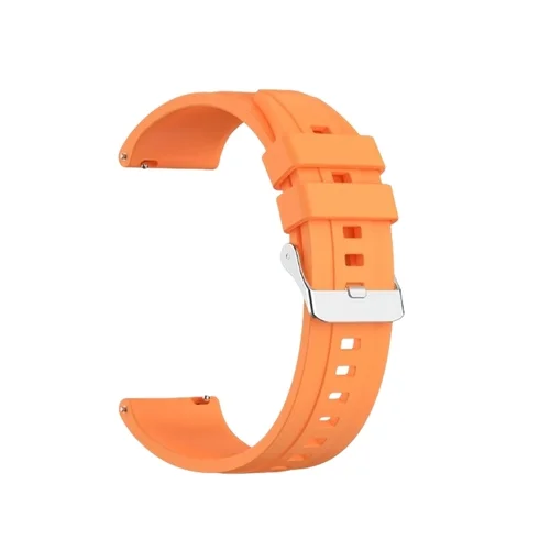 Okosóra szíj - Samsung Galaxy Watch6 / Watch6 Classic - narancssárga szilikon szíj (szíj szélesség: 20 mm)