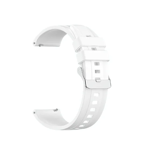 Okosóra szíj - Samsung Galaxy Watch 4 (40 / 42 / 44 / 46 mm) - fehér szilikon szíj (szíj szélesség: 20 mm)