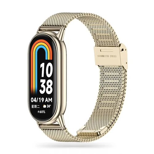 Xiaomi Smart Band 8 / 9 / 10 / NFC - TECH-PROTECT Milaneseband - mágneses arany fémszíj