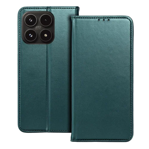 Telefontok Xiaomi 17 - Smart Magnetic zöld szilikon keretes mágneses könyvtok