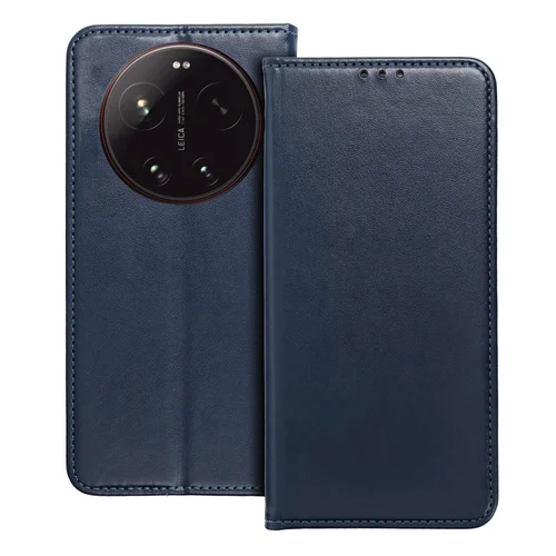 Telefontok Xiaomi 17 Ultra  - Smart Magnetic kék szilikon keretes mágneses könyvtok