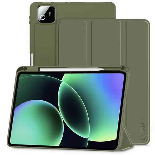 Tablettok XIAOMI PAD 8 / PAD 8 PRO (11,2 coll) - fenyő zöld smart case tablet tok, ceruza tartóval