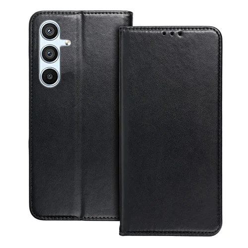 Telefontok Samsung Galaxy A27 5G - Smart Magnetic fekete szilikon keretes mágneses könyvtok