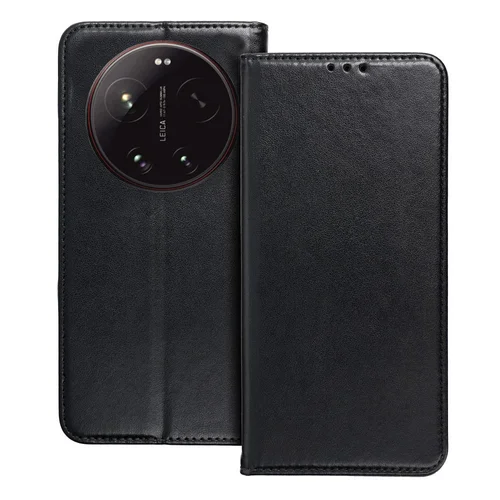 Telefontok Xiaomi 17 Ultra - Smart Magnetic fekete szilikon keretes mágneses könyvtok