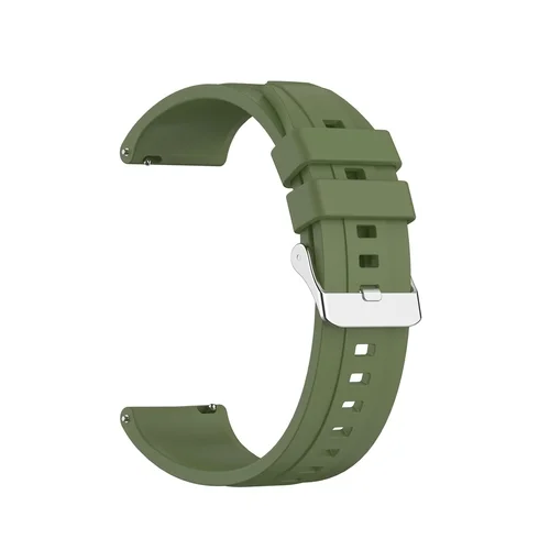 Okosóra szíj - Xiaomi Watch S3 - olívazöld szilikon szíj (22 mm)