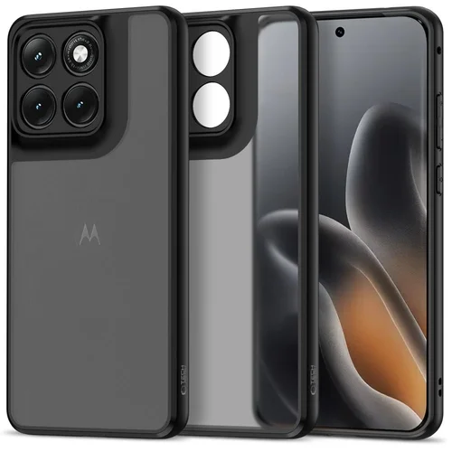 Telefontok Motorola Edge 70 Fusion / Fusion+ - Tech-Protect Magmat - matt fekete műanyag hátlap tok, szilikon kerettel