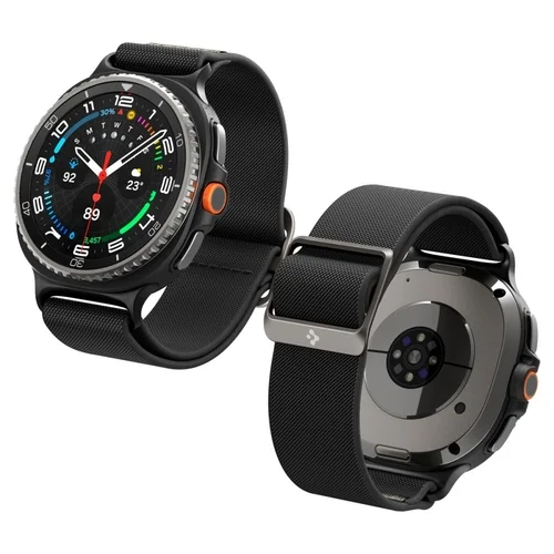 Samsung Galaxy Watch 8 / Classic (40 / 44 / 46 mm) - SPIGEN Fit Lite - fekete okosóra szíj