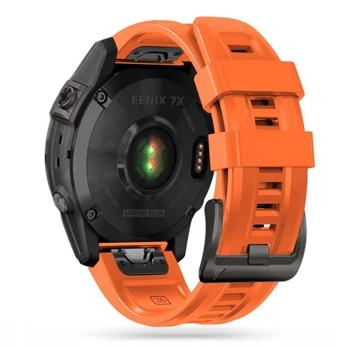 Okosóra szilikon szíj - GARMIN FENIX 5X / 5X PLUS / 6X / 6X PRO / 7X / 8 / 8 PRO (51 MM) - TECH-PROTECT Iconband narancssárga szilikon szíj