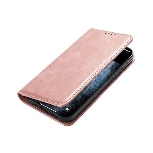 Telefontok Honor Magic8 Pro - Flipcover - mágneses szilikon keretes rose gold könyvtok