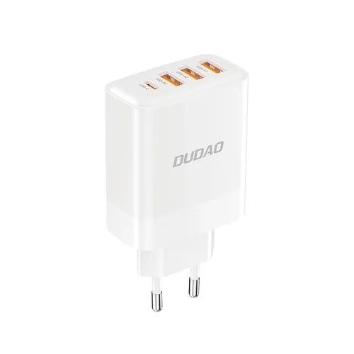 Dudao A5HEU - 3XUSB / 1XType-C (USB-C) portos, fehér hálózati gyors töltőfej, 20W