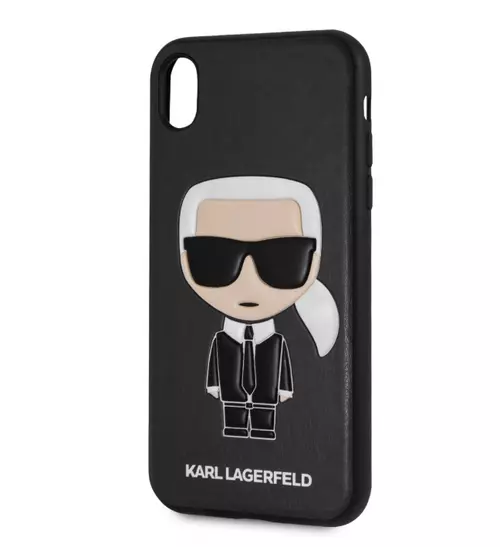 Telefontok iPhone XR  - Karl Lagerfeld Ikonik TPU Tok Fekete