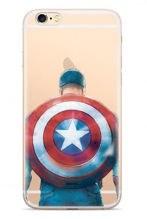 Telefontok iPhone 6/7/8 - MARVEL Amerika Kapitány / Captain America átlátszó tok