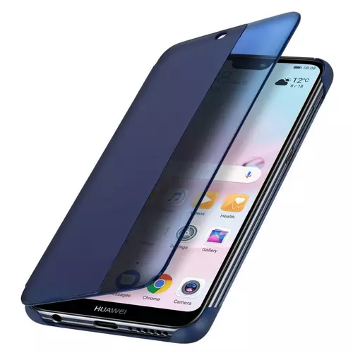 Telefontok Huawei P20 Lite - Eredeti Huawei S-View kék kinyitható okos tok