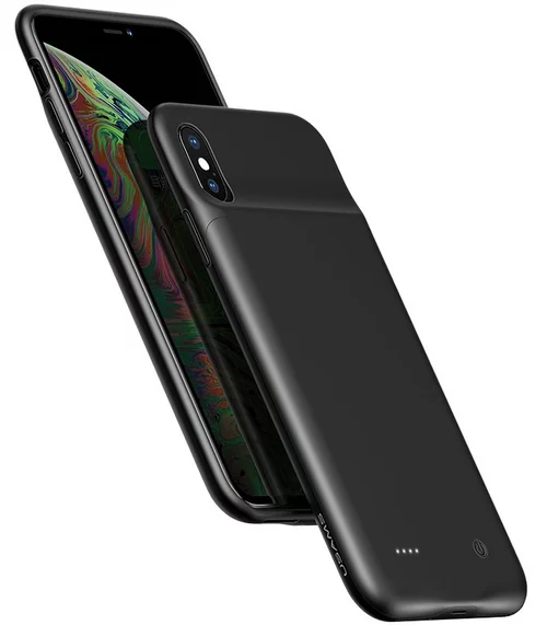 Telefontok iPhone XS Max - hátsó akkumulátoros tok 4000mAh USAMS US-CD69 Power Case - fekete