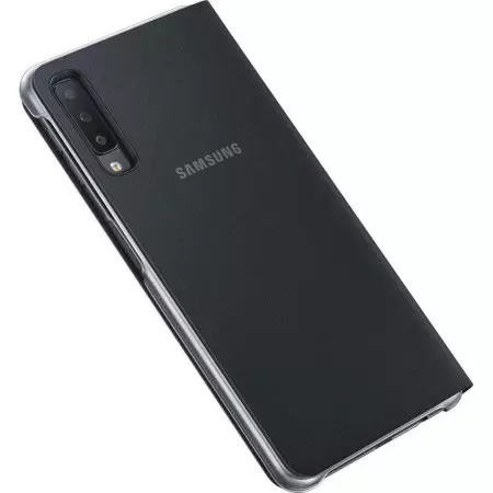 Telefontok Eredeti Samsung Galaxy A7 2018 - fekete kinyitható tok