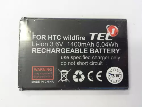 Telefon akkumulátor: HTC Wildfire utángyártott Tel1 akkumulátor 1400mAh