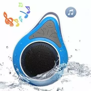Bluetooth hangszóró: Vízálló tapadókorongos kék bluetooth hangszóró 3W