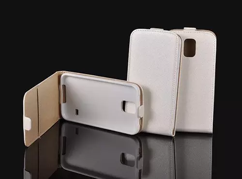 Telefontok Samsung Galaxy S6 G920 - fehér szilikon keretes vékony flip tok