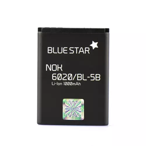 Telefon akkumulátor: BlueStar Nokia 6020 5200 5300 3220 5140 BL-5B utángyártott akkumulátor 1000mAh