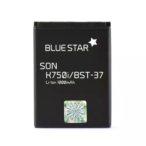 Telefon akkumulátor: BlueStar Sony Ericsson BST-37 K750i W800 W550i Z300 utángyártott akkumulátor 1000mAh