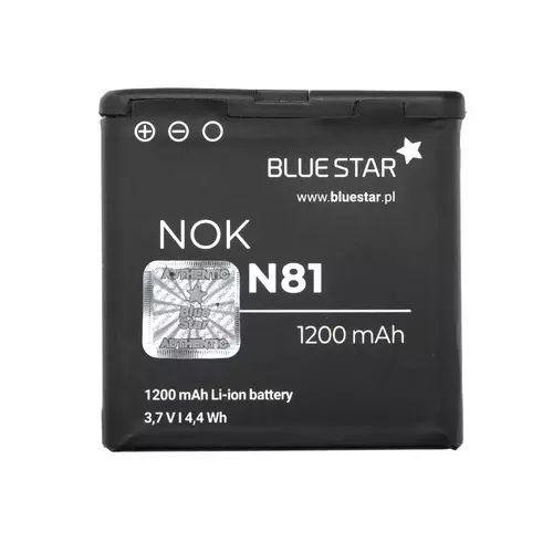 Telefon akkumulátor: BlueStar Nokia E51/N81/N81 8GB/N82/N86 BT-6MT utángyártott akkumulátor 1200mAh