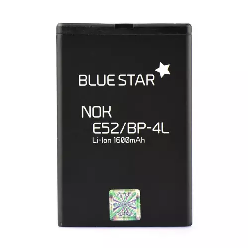 Telefon akkumulátor: BlueStar Nokia E90/E52/E71/N97/E61i/E63/6650 Flip BP-4L utángyártott akkumulátor 1600mAh