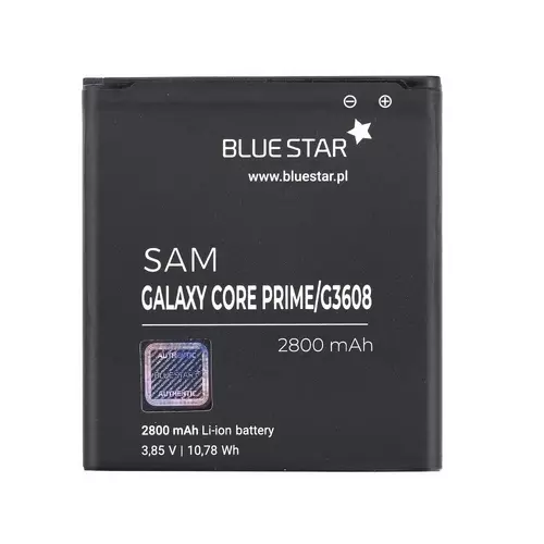 Telefon akkumulátor: BlueStar Samsung Galaxy Core Prime G3608 G3606 G3609 EB-BG360CBC utángyártott akkumulátor 2800mAh