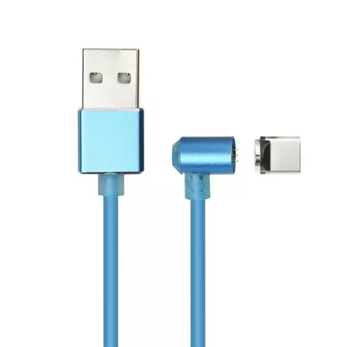 Kábel: Mágneses Type-C / USB-C 3.0 kék adatkábel 1m