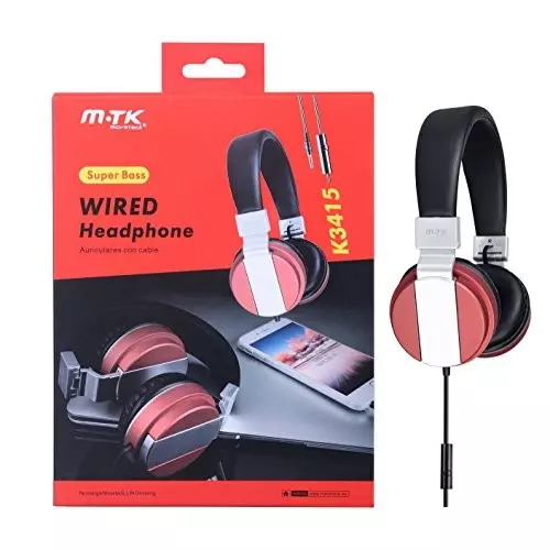 Headset: MTK K3415 piros fejhallgató mikrofonnal
