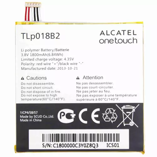 Telefon akkumulátor: Alcatel TLp018B2 OT-6030 Idol gyári akkumulátor 1800mAh #N