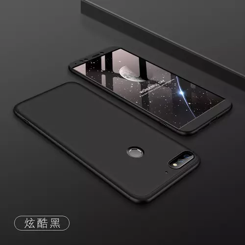 Telefontok Huawei Y7 (2018)/Y7 Prime (2018)/Honor 7C hátlap - GKK Protection 3in1 - fekete