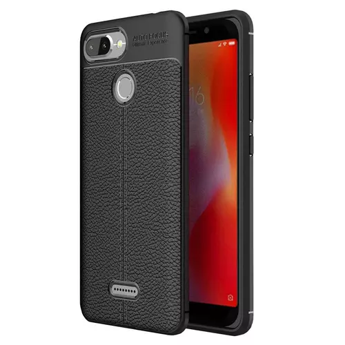 Telefontok Xiaomi Redmi 6 - Licsi Mintás szilikon tok fekete