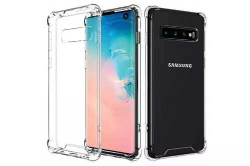 Telefontok Samsung Galaxy S10 - Ütésálló átlátszó szilikon tok