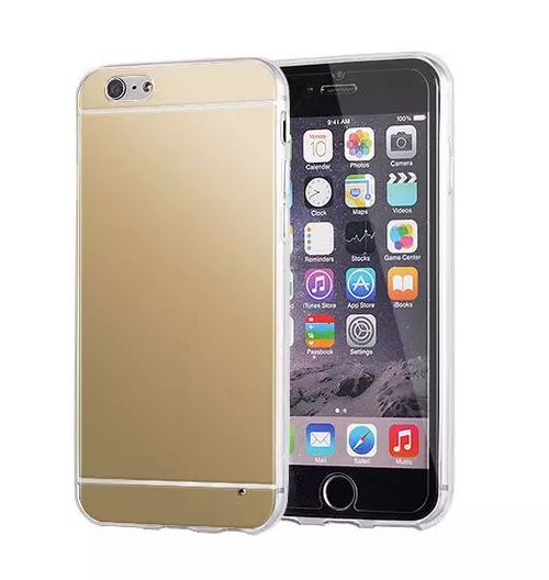 Telefontok LG K10 (K420,2016) - arany tükrös szilikon hátlap tok