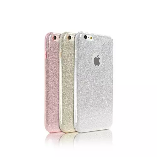 Telefontok iPhone 7 Plus / 8 Plus - ezüst Glitter szilikon tok