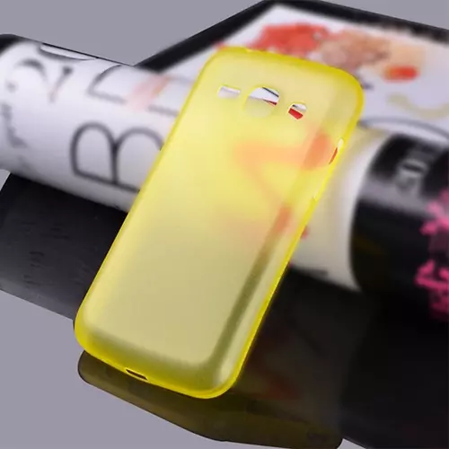 Telefontok Samsung Galaxy Ace3 - ultravékony műanyag tok citromsárga
