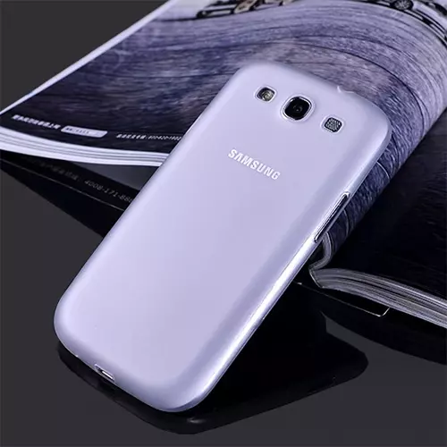 Telefontok Samsung Galaxy S3 - ultravékony műanyag tok fehér