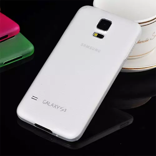 Telefontok Samsung Galaxy S5 mini - ultravékony műanyag tok fehér