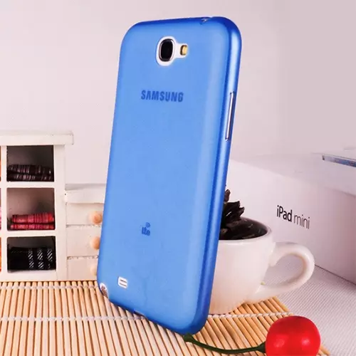 Telefontok Samsung Galaxy Note 2 - ultravékony műanyag tok kék