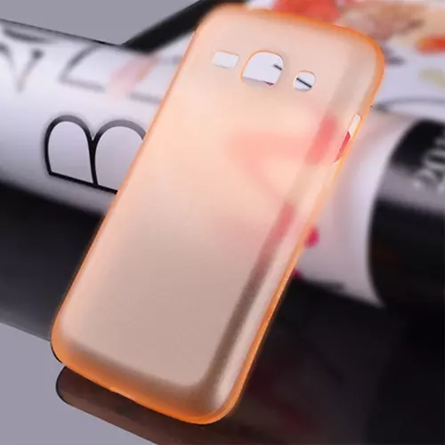 Telefontok Samsung Galaxy Ace3 - ultravékony műanyag tok narancssárga
