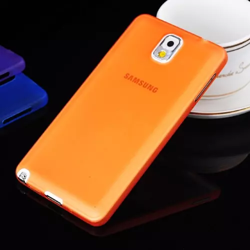 Telefontok Samsung Galaxy Note 3 - ultravékony műanyag tok narancssárga