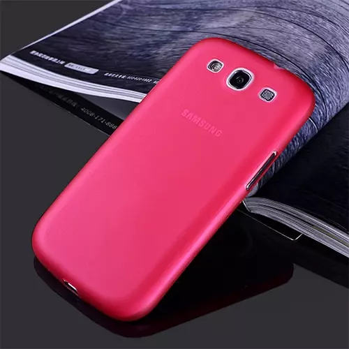 Telefontok Samsung Galaxy S3 - ultravékony műanyag tok piros