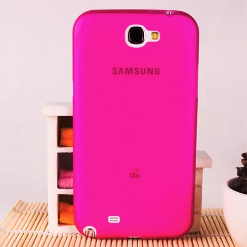 Telefontok Samsung Galaxy Note 2 - ultravékony műanyag tok rózsaszín