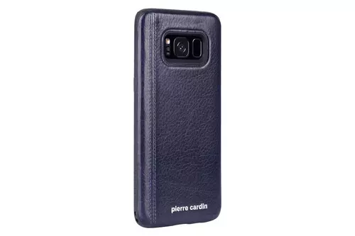 Telefontok Samsung Galaxy S8 - Pierre Cardin Bőr + Szilikon Tok- Zafir Kék A (8719273131121)