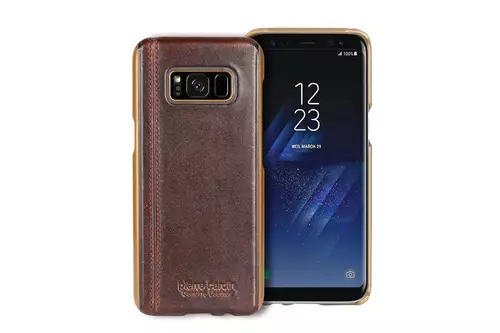 Telefontok Samsung Galaxy S8 - Pierre Cardin Valódi Bőr Tok- - D Barna (8719273133613)