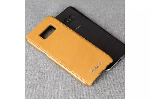 Telefontok Samsung Galaxy S8 Plus -Pierre Cardin Valódi Bőr Tok - Sárga (8719273133750)