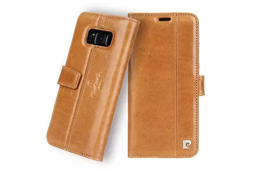 Telefontok Pierre Cardin Kihajtható Valódi Bőr Tok Valódi Bőr Samsung Galaxy S8 Plus - Barna (8719273133828)