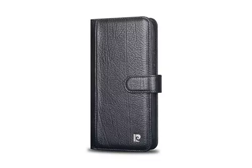 Telefontok Pierre Cardin Kihajtható Valódi Bőr Tok Galaxy S8 Plus - Fekete (8719273144558)