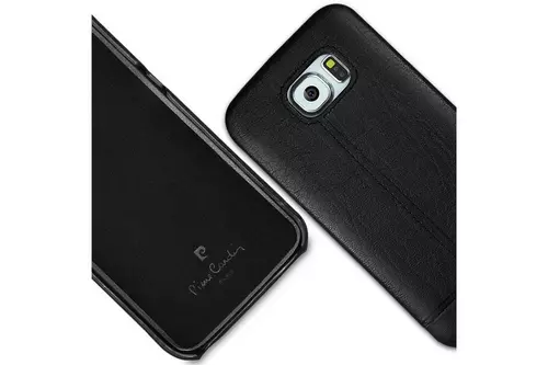 Telefontok Samsung Galaxy S6 - G9200 - Pierre Cardin Valódi Bőr Tok - Fekete (8719273213674)