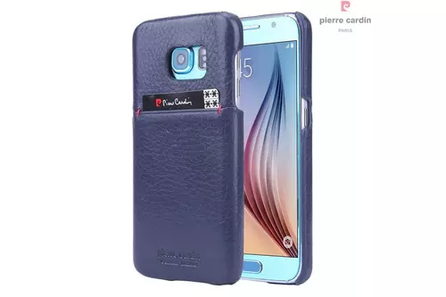 Telefontok Samsung Galaxy S6 - Pierre Cardin Valódi Bőr Tok - G9200 - Sapphire Kék (8719273214053)